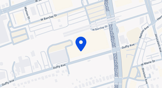 Map showing location Duffy Avenue.